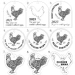 Chicken Ornament Templates