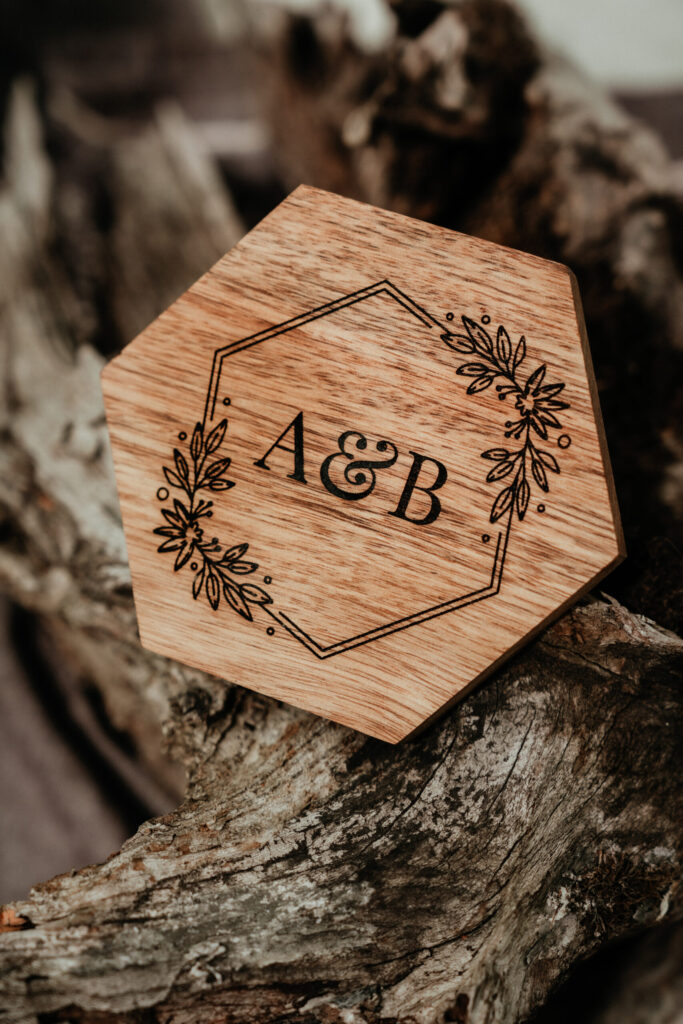 Wooden laser engraved coasters