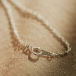 Silver necklace chain and clasp