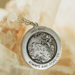 Silver laser engraved fingerprint pendant