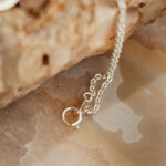 Silver necklace chain and clasp