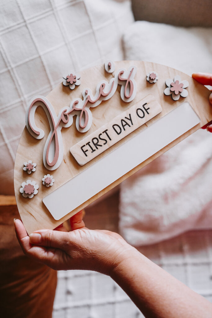 Wooden laser engraved sign