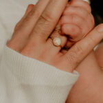 Breastmilk filled gold ring