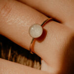 Breastmilk filled gold ring