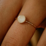 Breastmilk filled gold ring