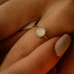 Breastmilk filled gold ring