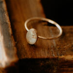 Breastmilk filled gold ring