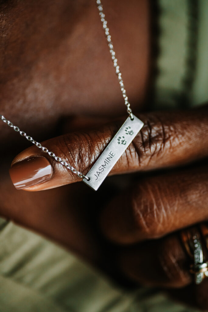 Silver laser engraved pendant