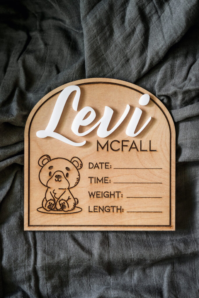 Baby Birth Name & Stat Announcement Sign Arch