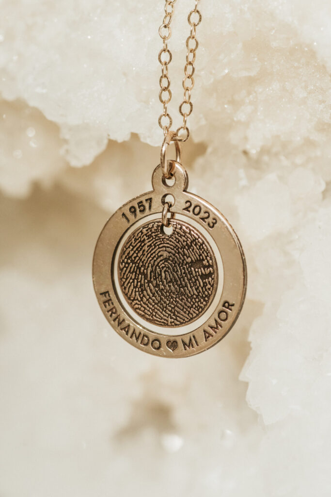 Fingerprint Dangling Necklace - Large