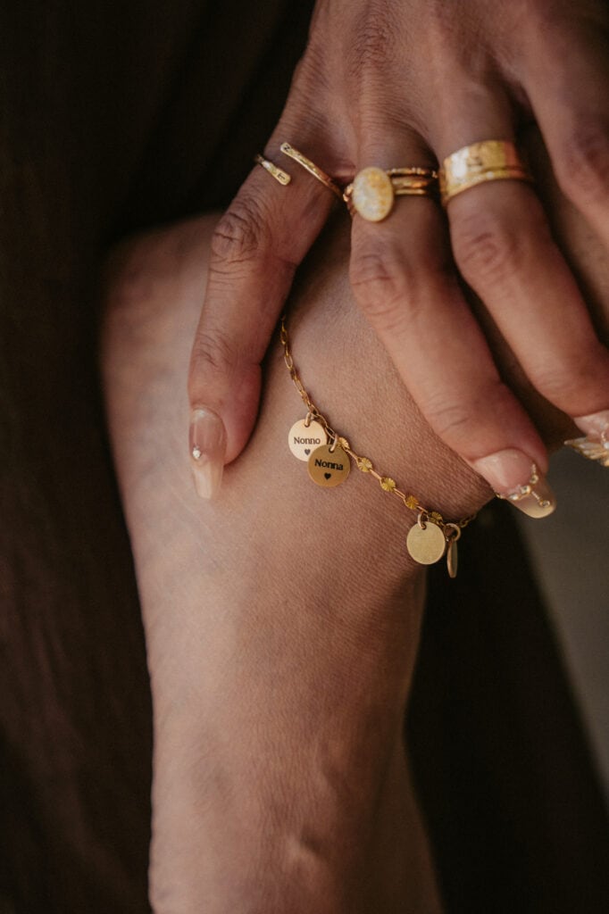 Customizable Gold Charm Anklet